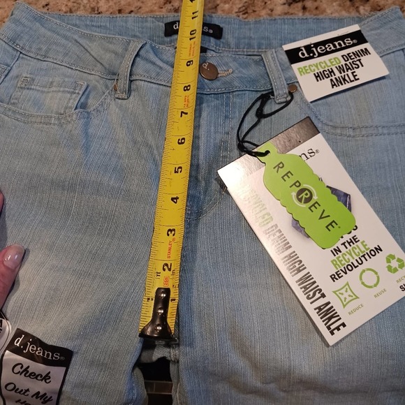 NWT d.jeans recycled denim high waist ankle jeans sz 4 light wash - Picture 5 of 8